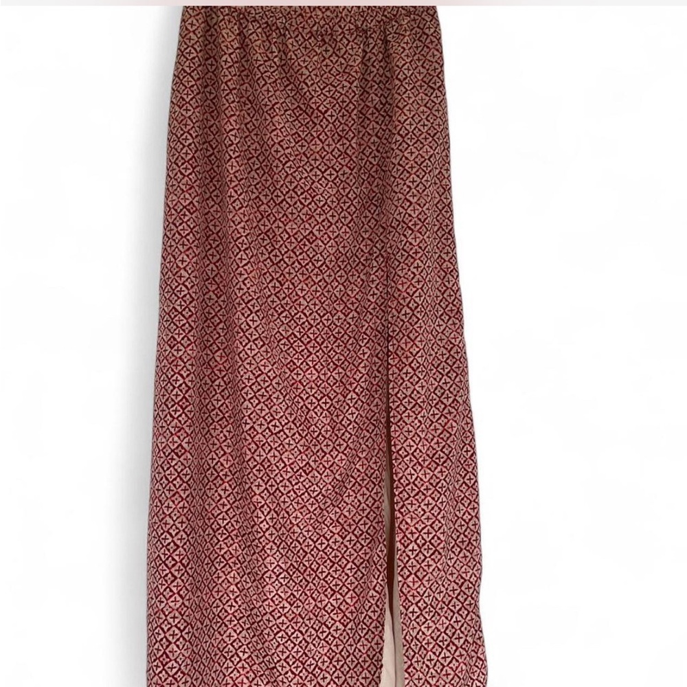 Michael Kors Beige and Red Patterned Skirt